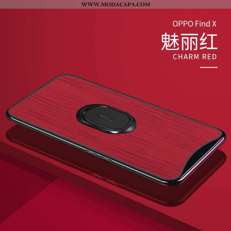 Capas Oppo Find X Protetoras Suporte Azul Escuro Telemóvel Negócio Completa Barato