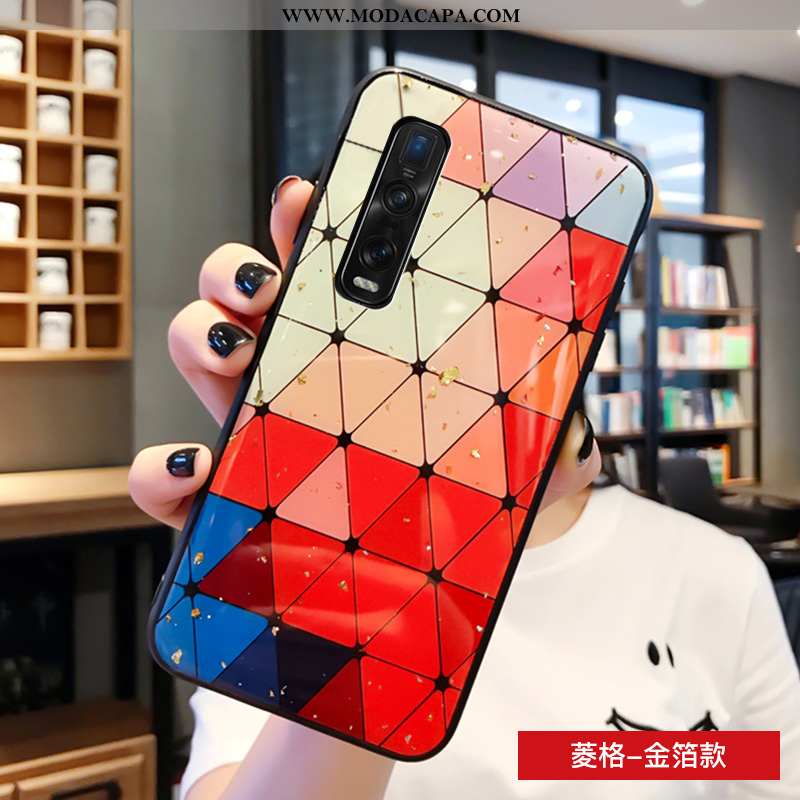 Capa Oppo Find X2 Pro Personalizada Estiloso Protetoras Soft Tendencia Antiqueda Roxa Promoção