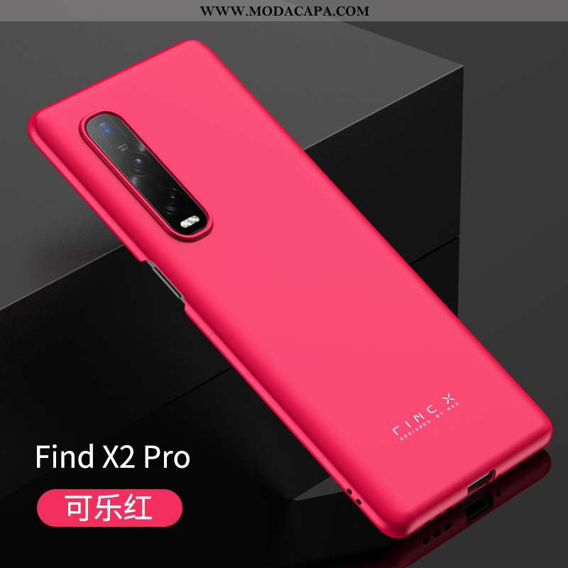 Capas Oppo Find X2 Pro Slim Protetoras Vermelho Malha Telemóvel Antiqueda Minimalista Promoção