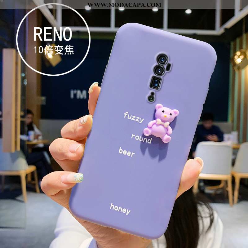 Capas Oppo Reno 10x Zoom Silicone Antiqueda Roxa Pequena Resina Bonitos Baratas