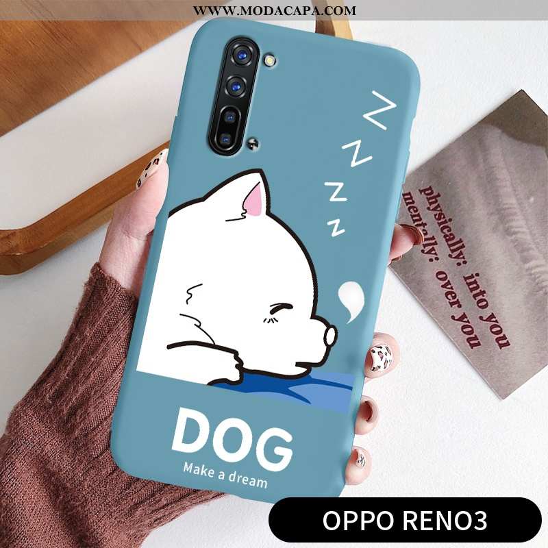 Capa Oppo Reno 3 Silicone Personalizada Cachorro Criativas Protetoras Fofas Soft Barato