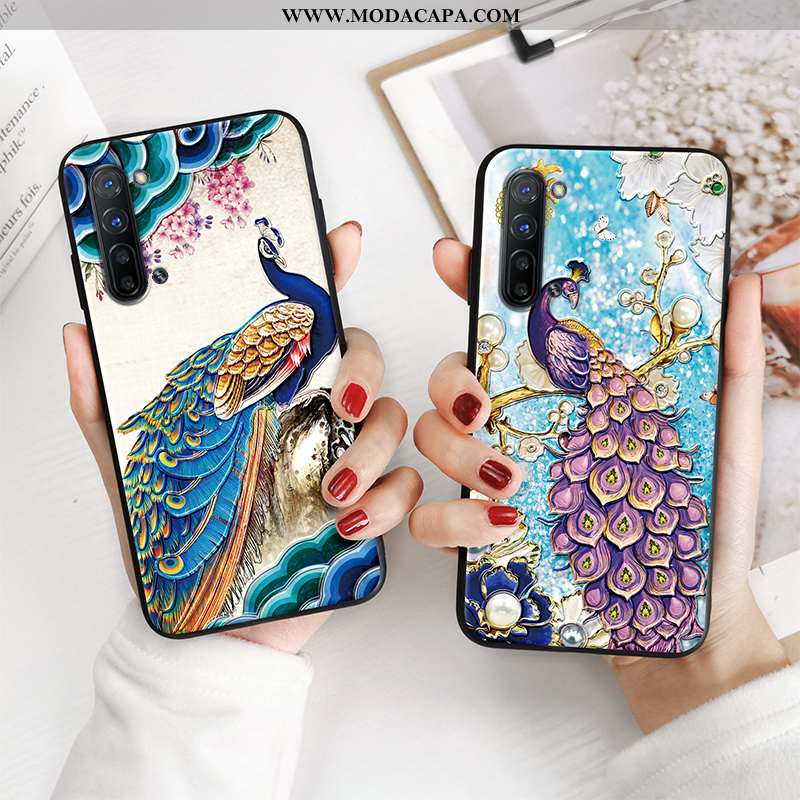 Capa Oppo Reno 3 Fosco Completa Vintage Soft Silicone Protetoras Midi Baratos