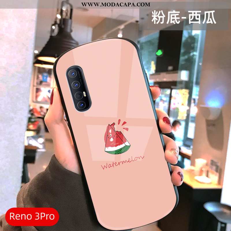 Capas Oppo Reno 3 Pro Moda Vidro Completa Casal Minimalista Telemóvel Baratos