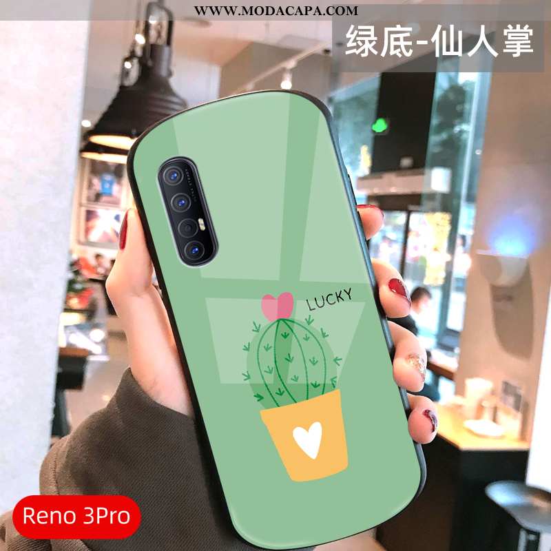 Capas Oppo Reno 3 Pro Moda Vidro Completa Casal Minimalista Telemóvel Baratos