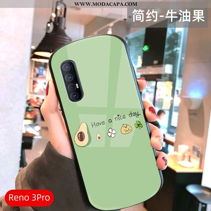 Capas Oppo Reno 3 Pro Moda Vidro Completa Casal Minimalista Telemóvel Baratos