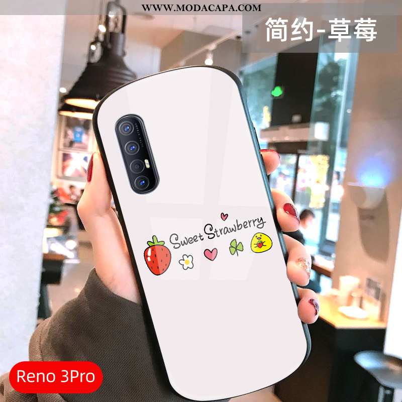 Capas Oppo Reno 3 Pro Moda Vidro Completa Casal Minimalista Telemóvel Baratos