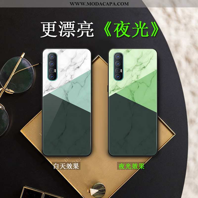 Capa Oppo Reno 3 Pro Criativas Protetoras Malha Personalizado Verde Simples Tendencia Baratas