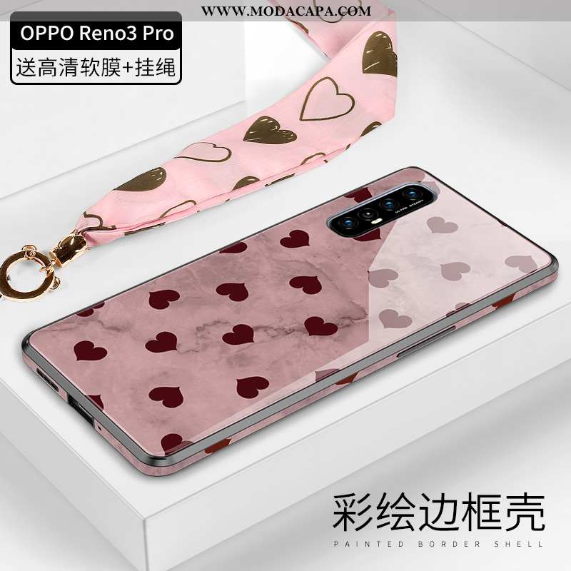 Capas Oppo Reno 3 Pro Protetoras Rosa Vidro Slim Cases Luxo Silicone Promoção