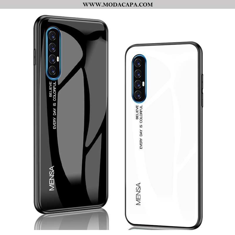 Capa Oppo Reno 3 Pro Vidro Protetoras Antiqueda Telemóvel Criativas Preto Cases Baratos