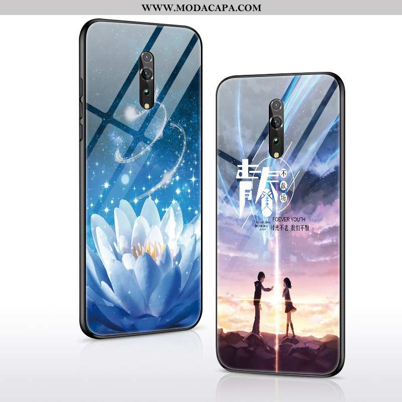 Capa Oppo Reno Z Vidro Azul Aço Protetoras Completa Frente Cola Baratas