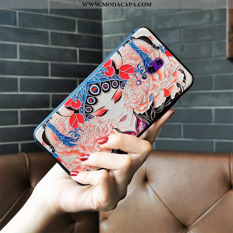 Capa Oppo Reno Z Silicone Capas Completa Florais Tendencia Antiqueda Soft Baratas