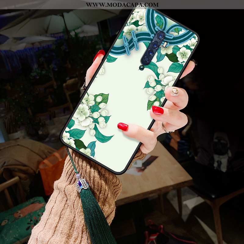 Capa Oppo Reno2 Silicone Cinza Capas Vintage Vermelho Antiqueda Tendencia Online