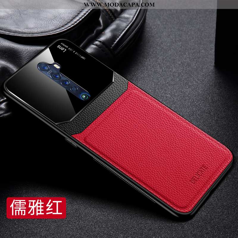 Capa Oppo Reno2 Estilosas Preto Tendencia Casal Vermelho Protetoras Silicone Baratas