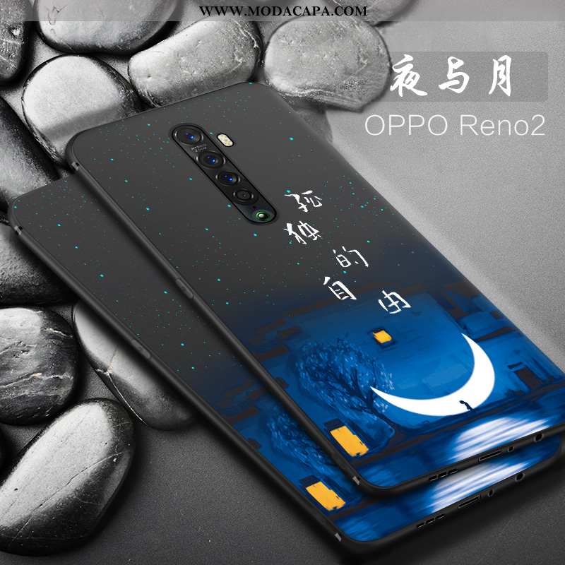 Capa Oppo Reno2 Soft Silicone Preto Completa Cases Tendencia Capas Venda