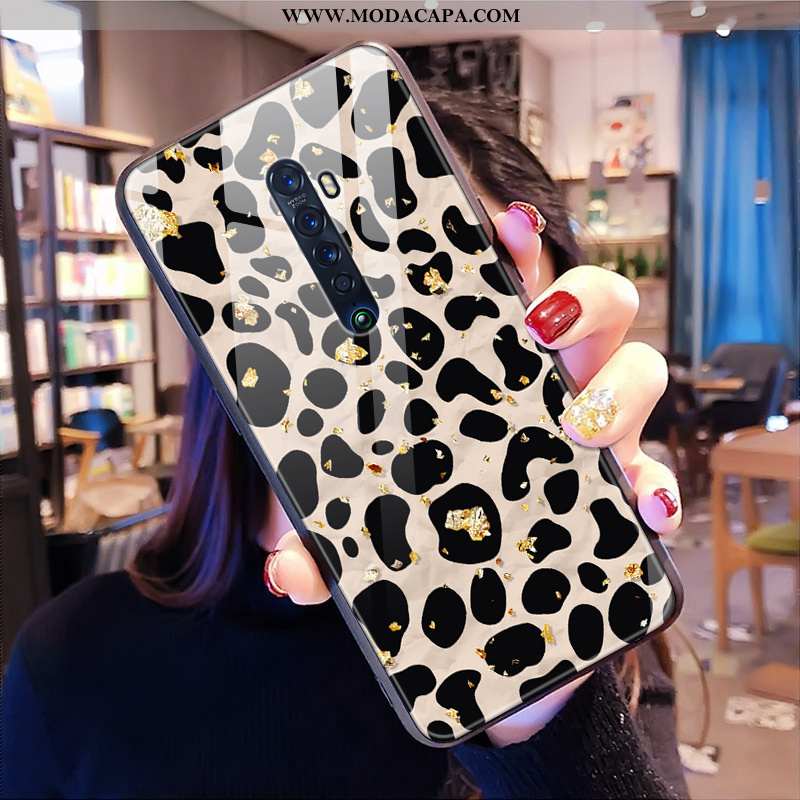 Capas Oppo Reno2 Z Tendencia Antiqueda Coração Branco Leopardo Telemóvel Barato