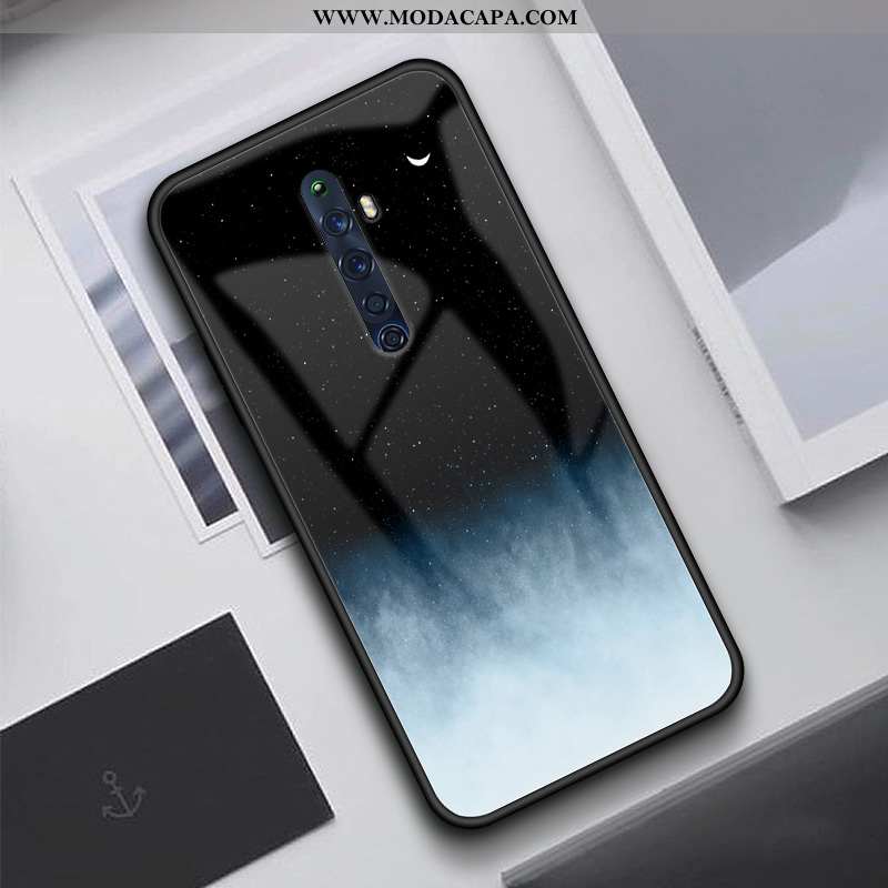 Capa Oppo Reno2 Z Vidro Silicone Estrelado Malha Capas Tendencia Claro Baratas