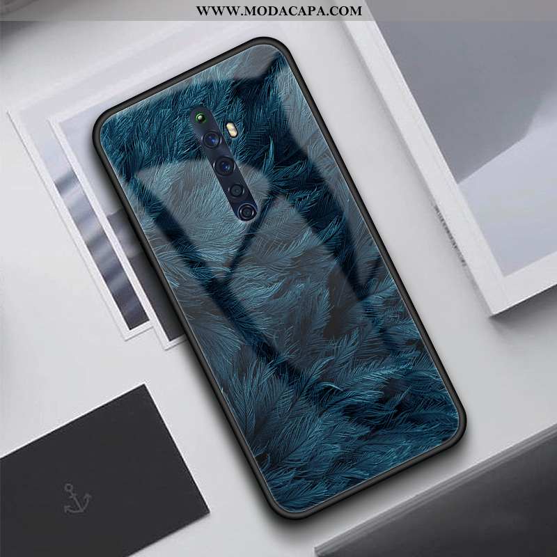 Capa Oppo Reno2 Z Vidro Silicone Estrelado Malha Capas Tendencia Claro Baratas