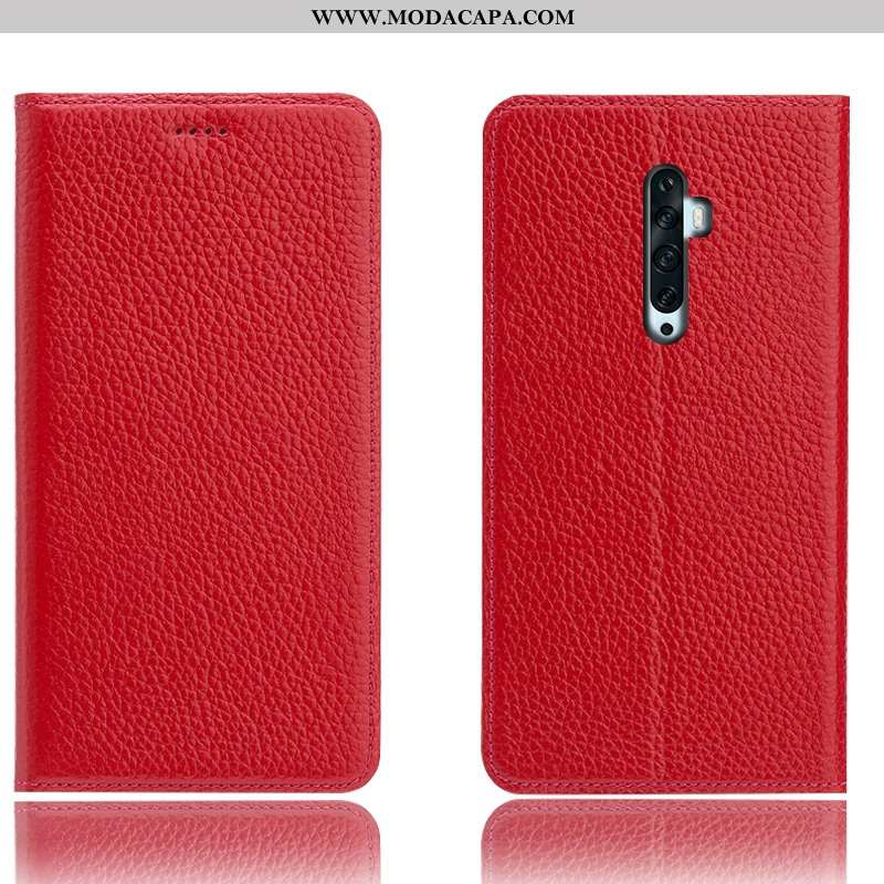 Capa Oppo Reno2 Z Couro Genuíno Antiqueda Protetoras Completa Capas Telemóvel Cases Promoção