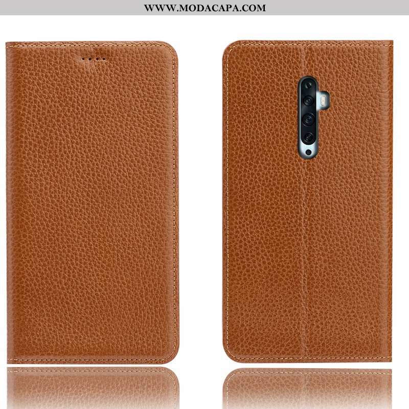 Capa Oppo Reno2 Z Couro Genuíno Antiqueda Protetoras Completa Capas Telemóvel Cases Promoção