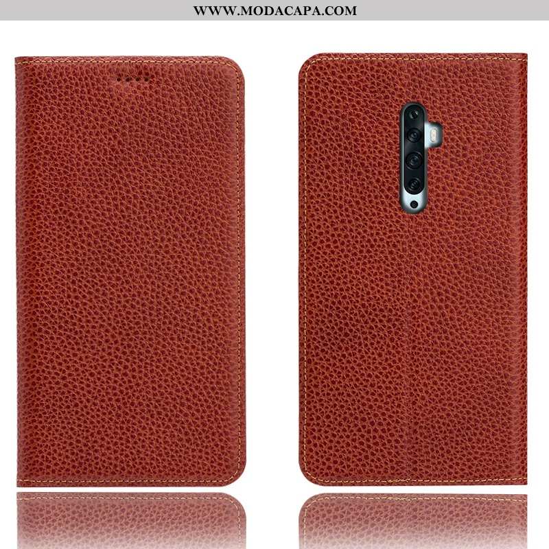 Capa Oppo Reno2 Z Couro Genuíno Antiqueda Protetoras Completa Capas Telemóvel Cases Promoção