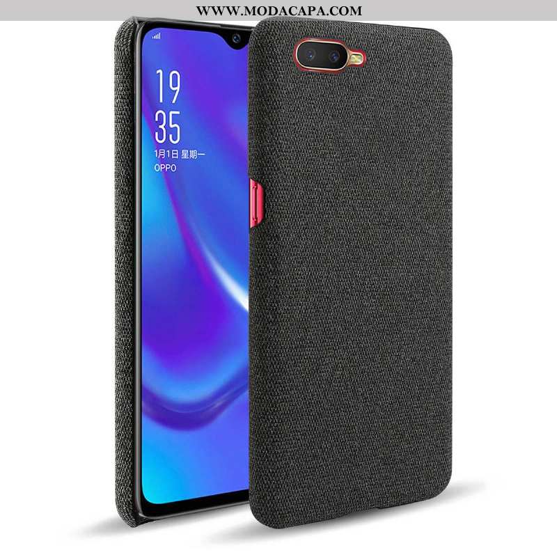 Capas Oppo Rx17 Neo Protetoras Frente Tecido Cor De Vinho Telemóvel Resistente Baratas