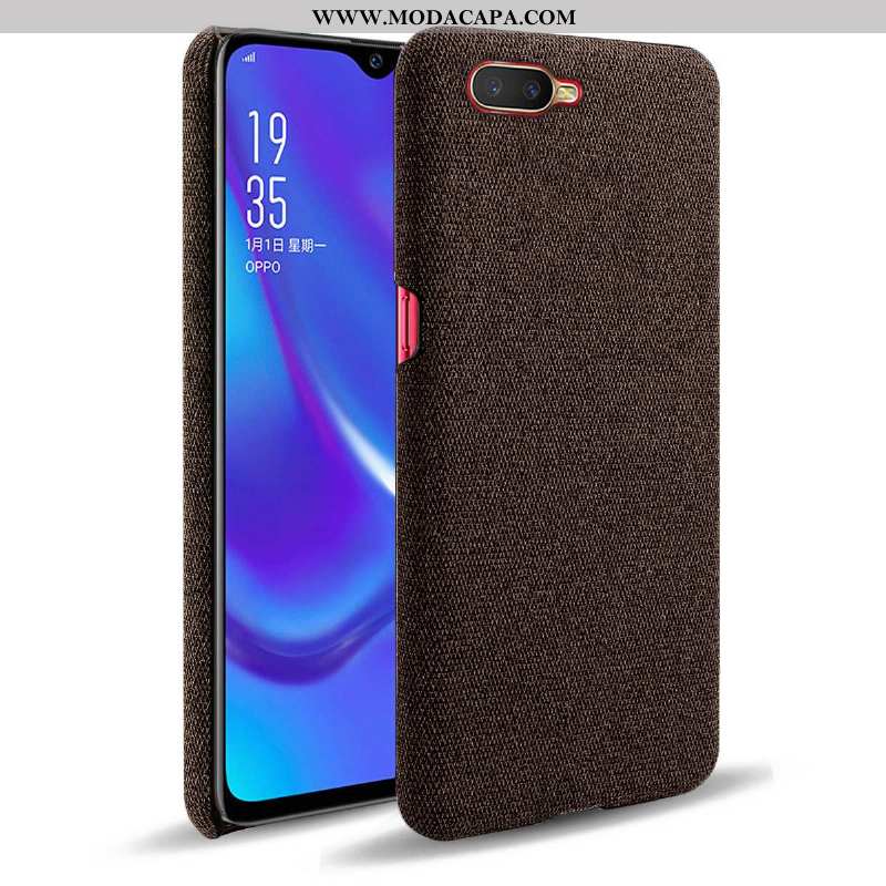 Capas Oppo Rx17 Neo Protetoras Frente Tecido Cor De Vinho Telemóvel Resistente Baratas