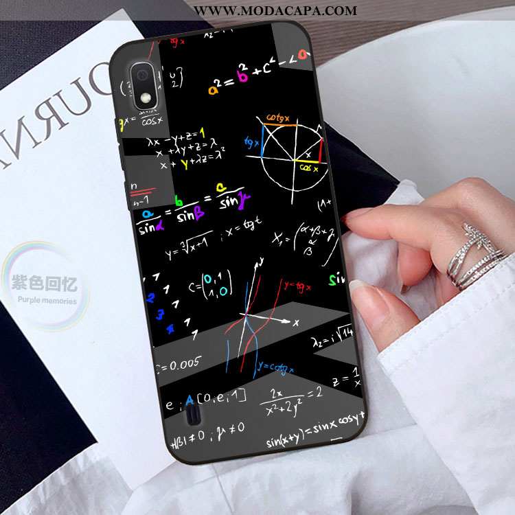 Capas Samsung Galaxy A10 Protetoras Preto Antiqueda Desenho Animado Telemóvel Personalizada Venda