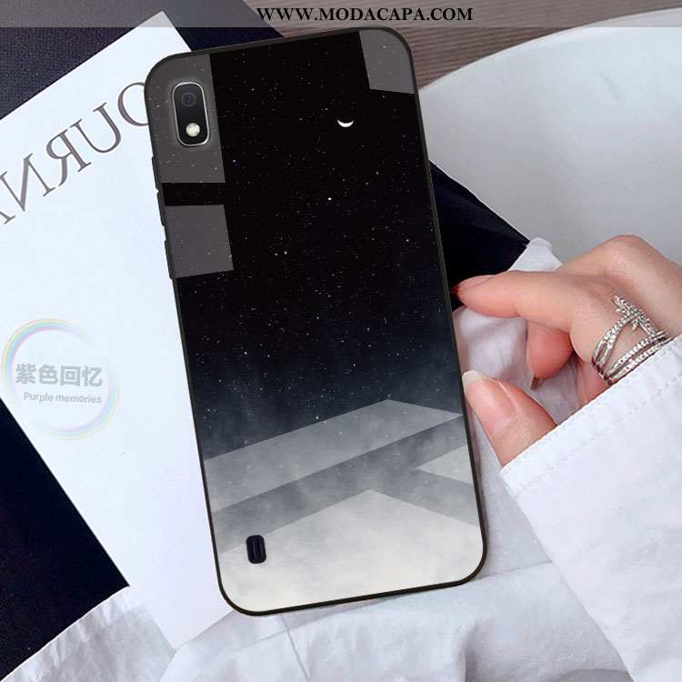 Capas Samsung Galaxy A10 Protetoras Preto Antiqueda Desenho Animado Telemóvel Personalizada Venda