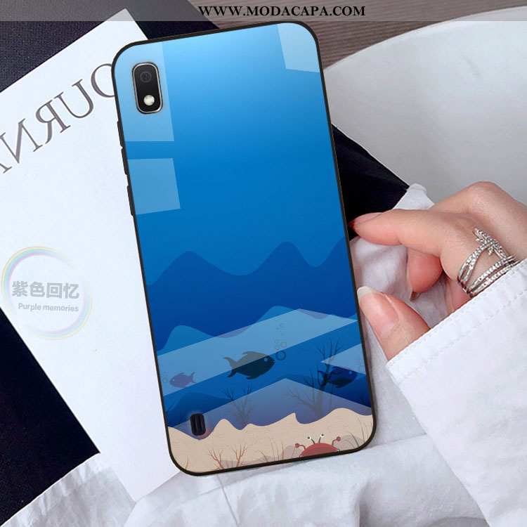 Capa Samsung Galaxy A10 Protetoras Criativas Telemóvel Cases Antiqueda Capas Azul Venda