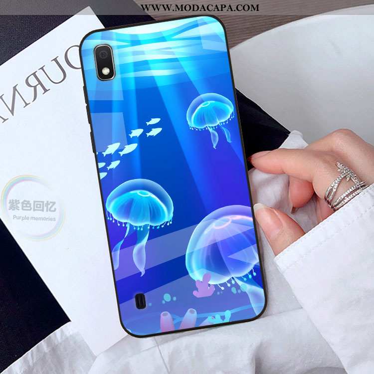 Capa Samsung Galaxy A10 Protetoras Criativas Telemóvel Cases Antiqueda Capas Azul Venda