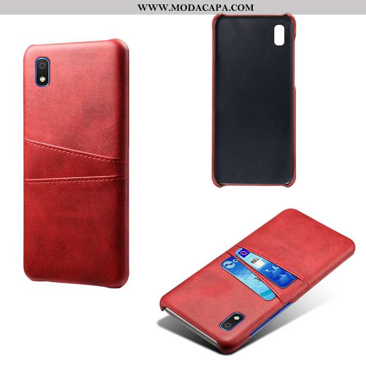 Capas Samsung Galaxy A10 Personalizada Cases Couro Vermelho Pequena Telemóvel Baratos