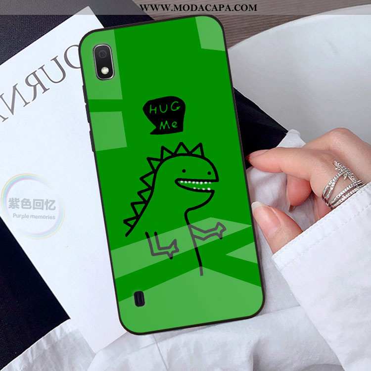 Capa Samsung Galaxy A10 Vidro Antiqueda Cases Amarela Capas Fofas Desenho Animado Promoção