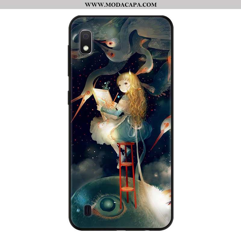 Capas Samsung Galaxy A10 Personalizado Antiqueda Verde Telemóvel Desenho Animado Criativas Venda