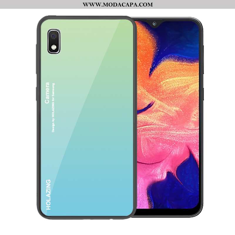 Capa Samsung Galaxy A10 Tendencia Gradiente Cases Telemóvel Protetoras Azul Escuro Capas Promoção