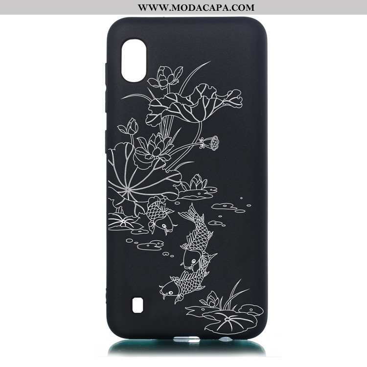 Capa Samsung Galaxy A10 Desenho Animado Capas Soft Cases Preto Antiqueda Telemóvel Baratos