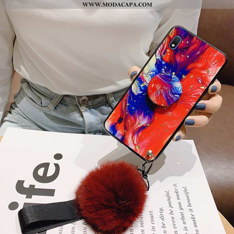 Capa Samsung Galaxy A10 Silicone Vermelho Telemóvel Novas Protetoras Capas Tendencia Venda