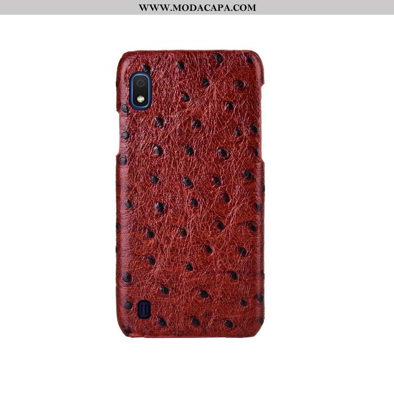 Capas Samsung Galaxy A10 Luxo Cases Antiqueda Telemóvel Customizadas Couro Genuíno Baratos