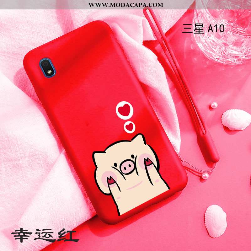 Capa Samsung Galaxy A10 Personalizada Vermelho Nova Simples Super Casal Tendencia Comprar