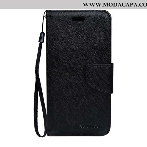 Capas Samsung Galaxy A10s Couro Business Lisas Telemóvel Cover Preto Venda