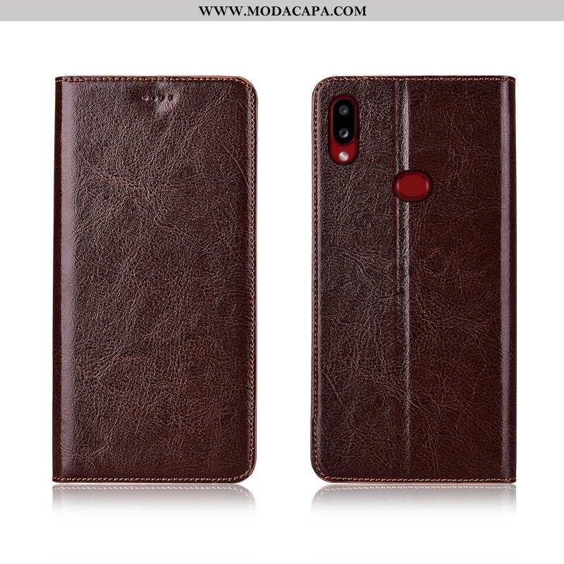 Capa Samsung Galaxy A10s Tendencia Protetoras Soft Couro Legitimo Cases Couro Capas Baratos