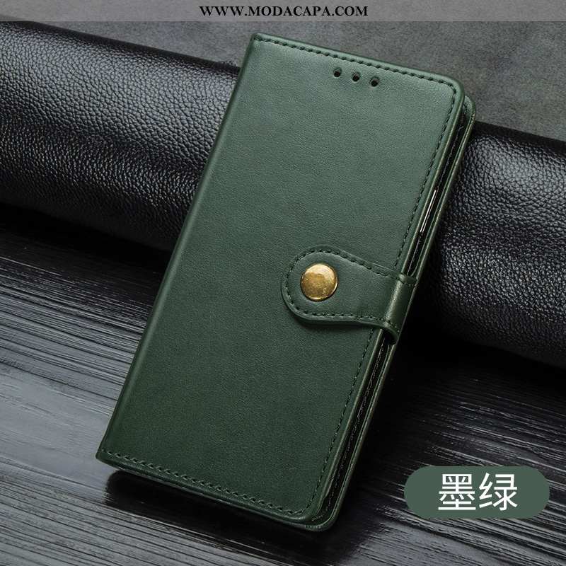 Capa Samsung Galaxy A20e Couro Antiqueda Caqui Cover Capas Cases Telemóvel Barato