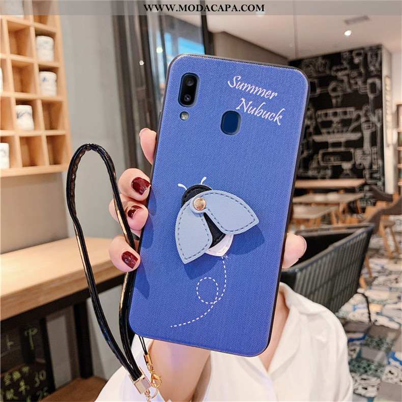 Capas Samsung Galaxy A20e Soft Fofas Silicone Azul Telemóvel Comprar