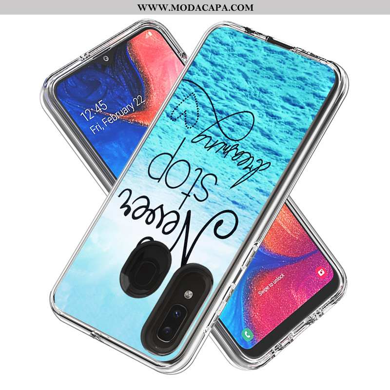 Capas Samsung Galaxy A20e Desenho Animado Branco Fotos Cases Telemóvel Baratas