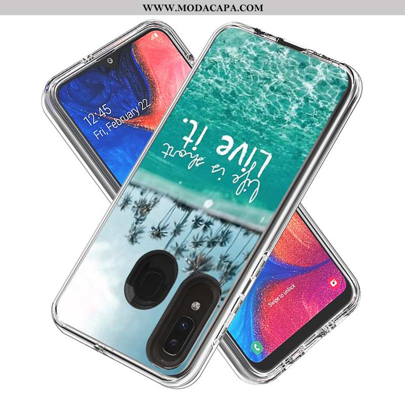 Capas Samsung Galaxy A20e Desenho Animado Branco Fotos Cases Telemóvel Baratas