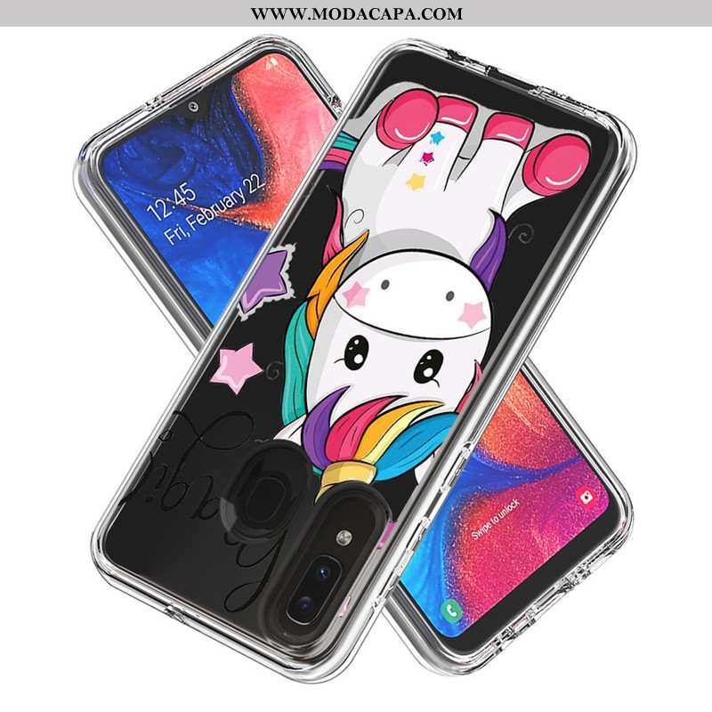 Capas Samsung Galaxy A20e Desenho Animado Branco Fotos Cases Telemóvel Baratas