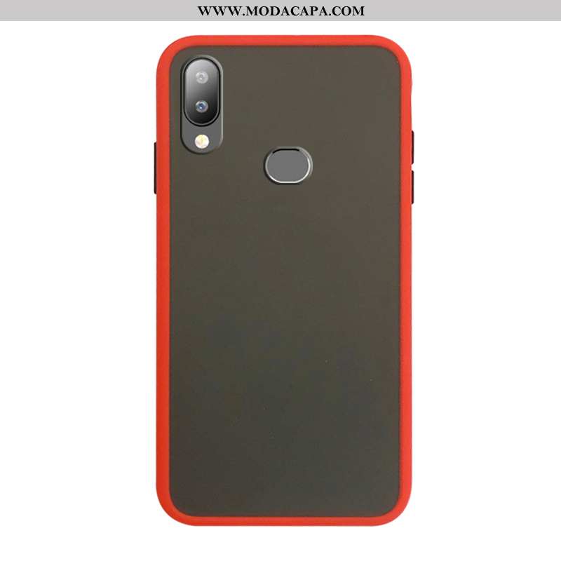 Capa Samsung Galaxy A20e Protetoras Resistente Antiqueda Moda Vermelho Fosco Personalizado Venda