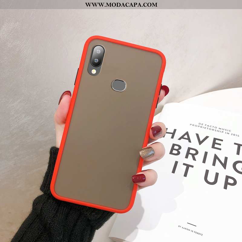 Capa Samsung Galaxy A20e Protetoras Resistente Antiqueda Moda Vermelho Fosco Personalizado Venda