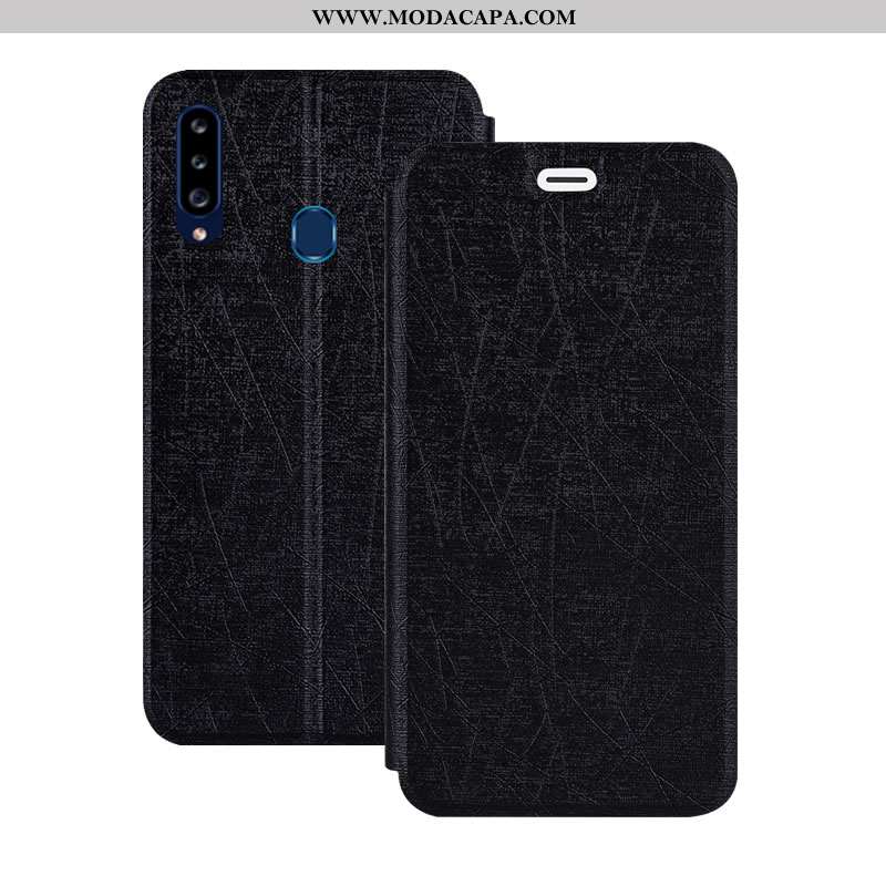 Capa Samsung Galaxy A20s Couro Telemóvel Capas Vermelho Protetoras Cover Antiqueda Baratos