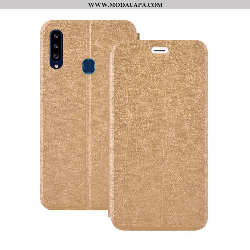 Capa Samsung Galaxy A20s Couro Telemóvel Capas Vermelho Protetoras Cover Antiqueda Baratos