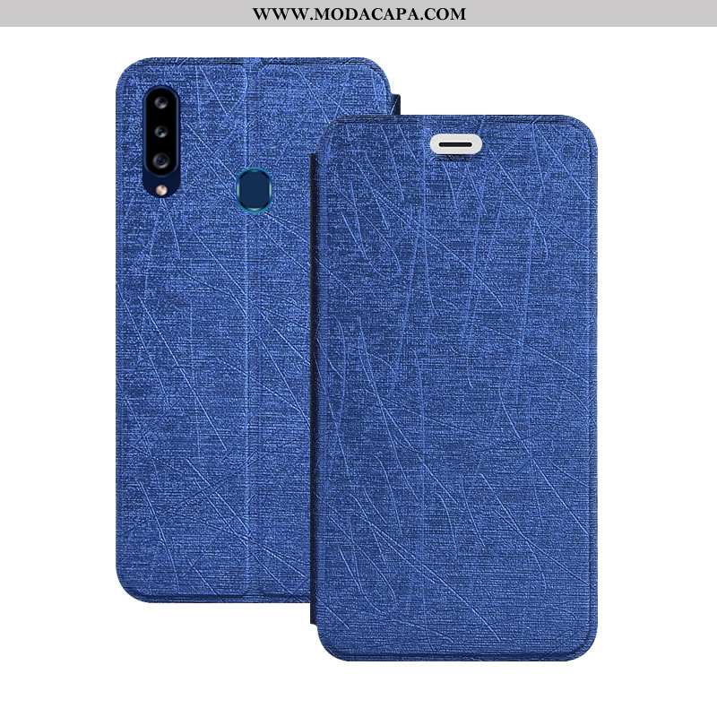 Capa Samsung Galaxy A20s Couro Telemóvel Capas Vermelho Protetoras Cover Antiqueda Baratos